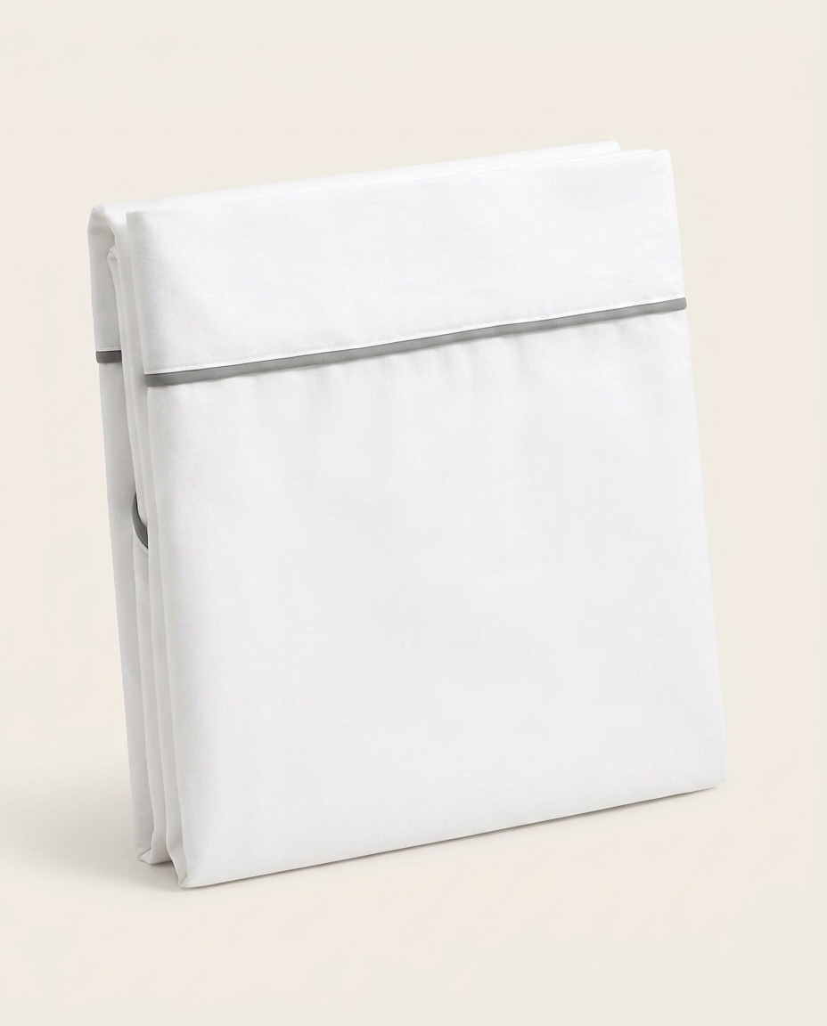 Len&ccedil;ol Superior Basics em Vivo Branco e Cinza 200 Fios image number 10