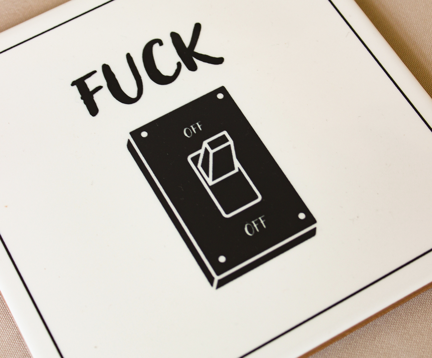 Azulejo Decorativo "Fuck On" image number 1