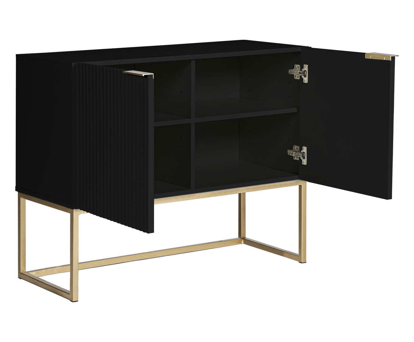 Buffet Ondulado 2 Portas Preto image number 3