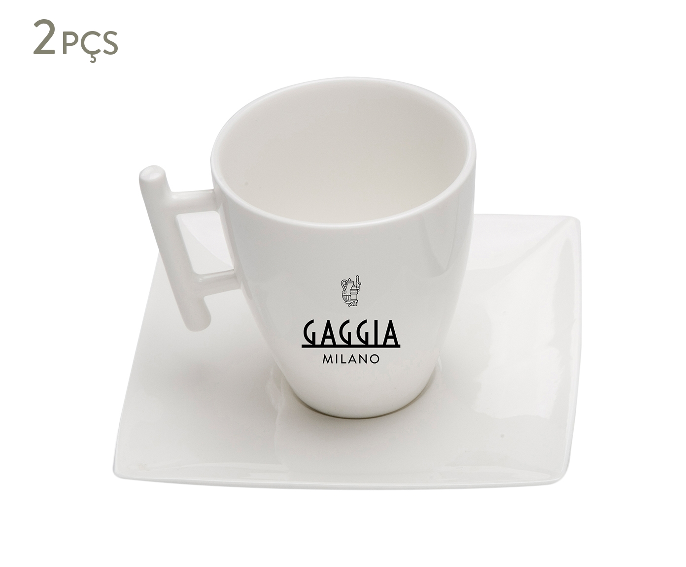 Jogo de X&iacute;caras com Pires para Cappucino em Porcelana Gaggia image number 0