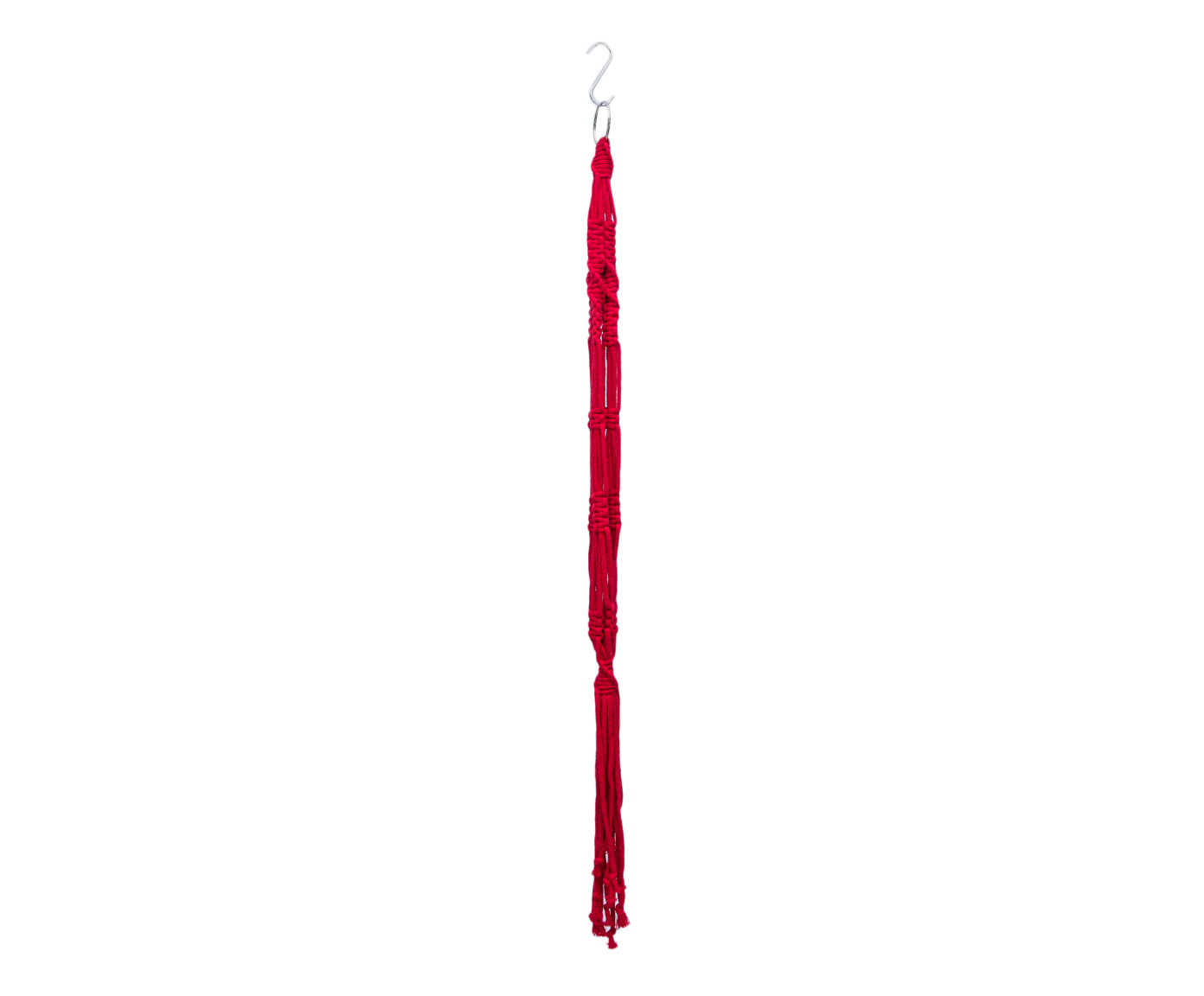Hanger em Macram&ecirc; Mega Vermelho image number 1