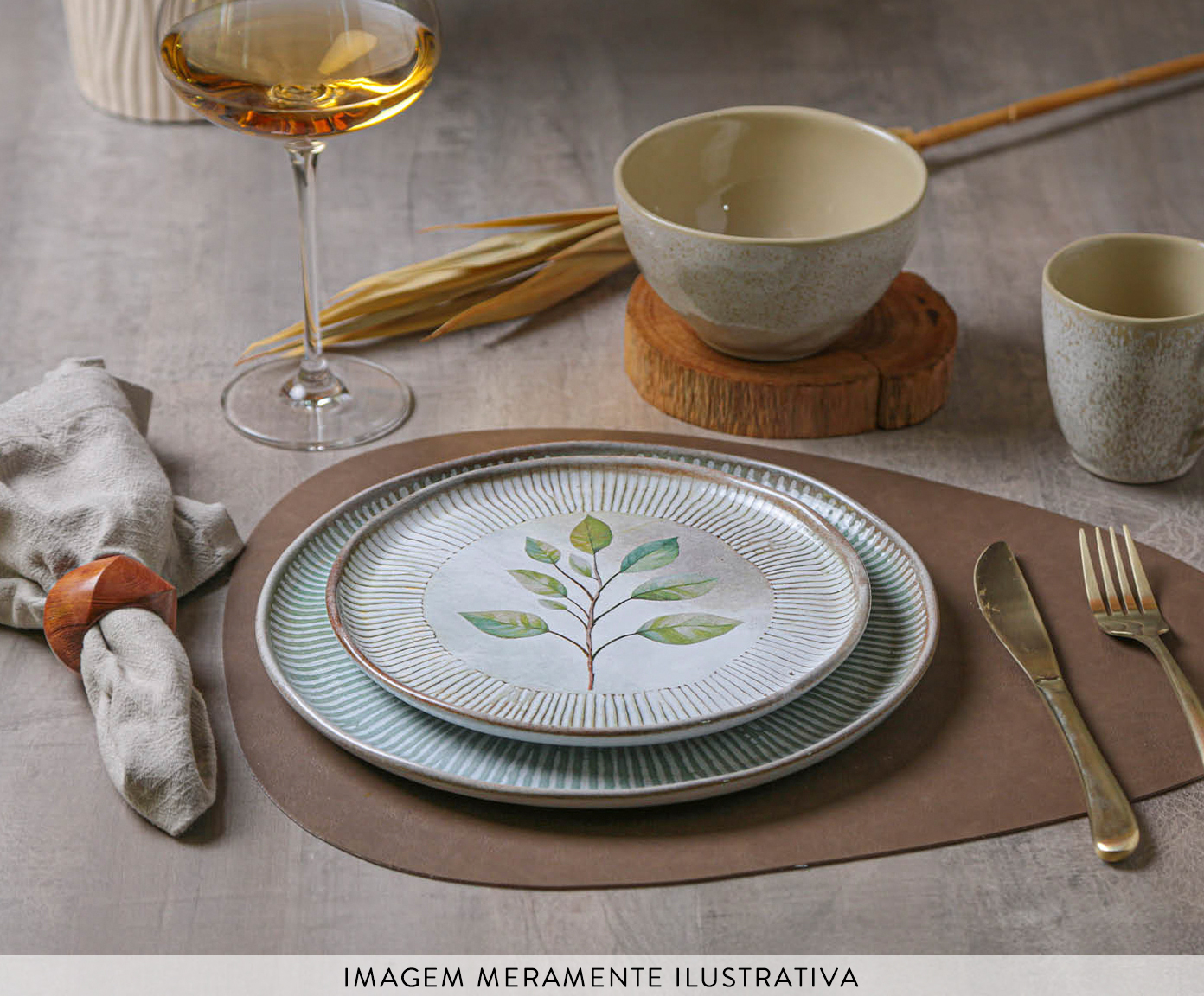 Aparelho de Jantar Bio Evergreen Floral - 16P&ccedil;s image number 4