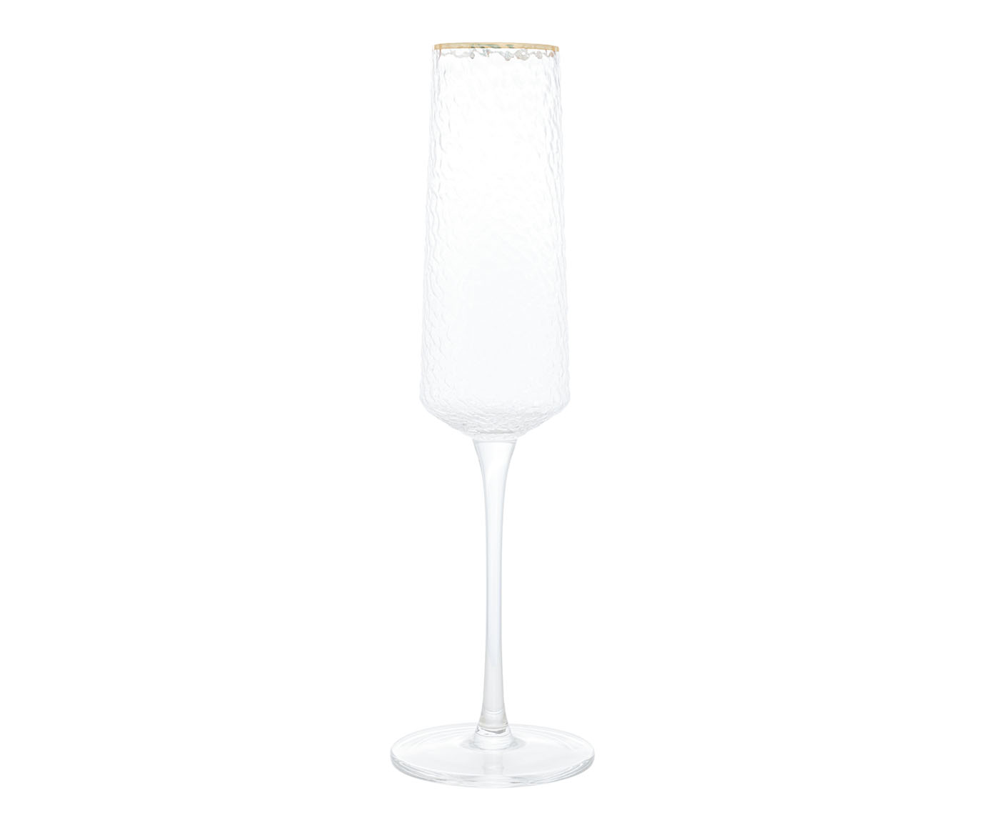 Ta&ccedil;a de Champanhe em Cristal Cyzarine com Fio em Ouro image number 2