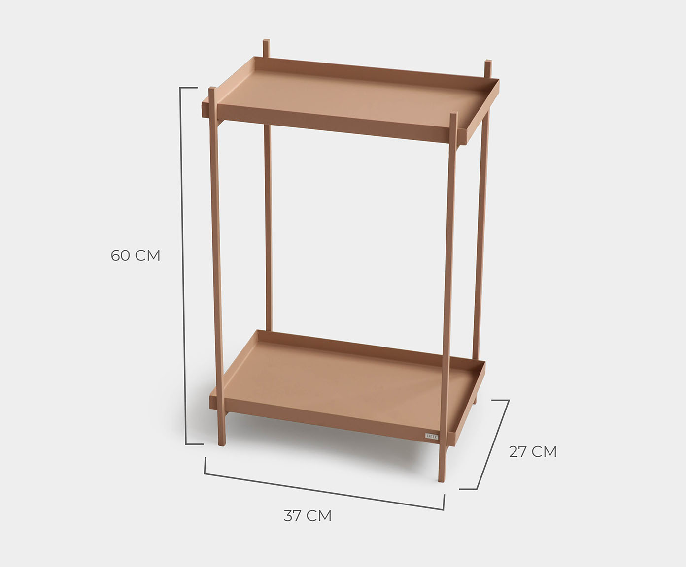 Mesa de Cabeceira Slim Wire Terracota image number 1