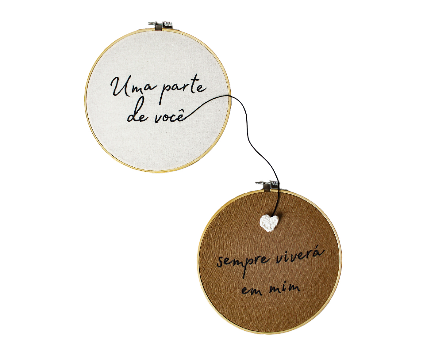 Conjunto de Bordado Decorativo "Voc&ecirc; Viver&aacute; em Mim" - image 0