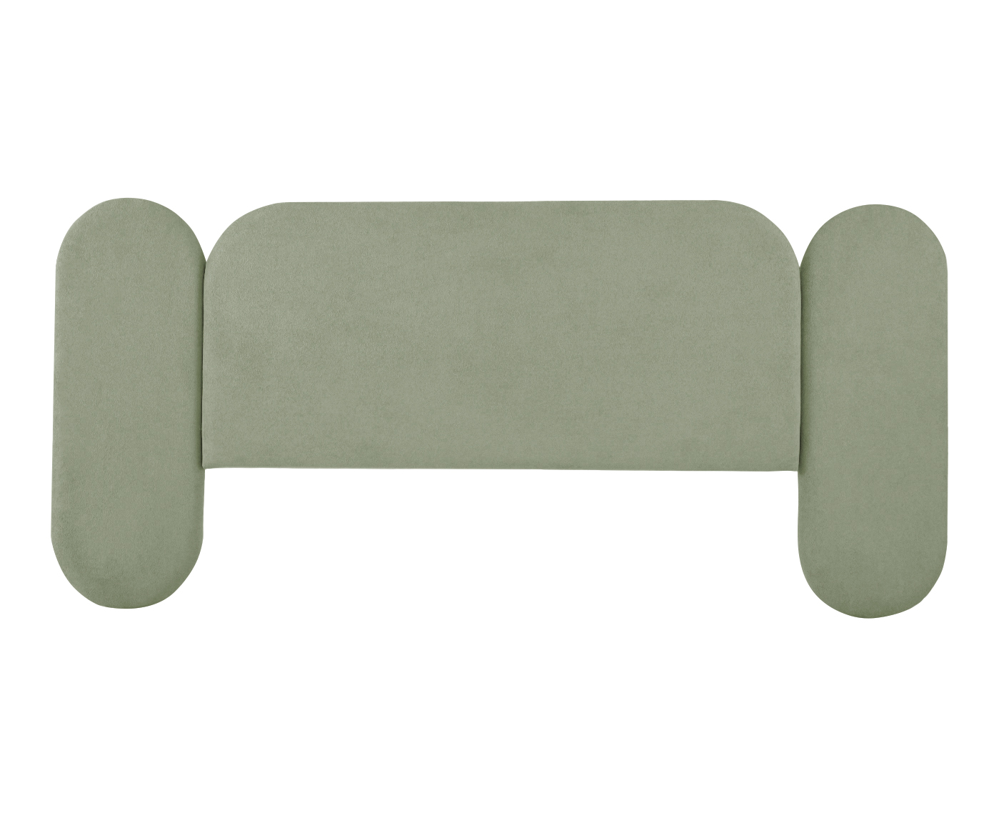 Cabeceira em Boucle Aveludado Arco Embrace Verde image number 1