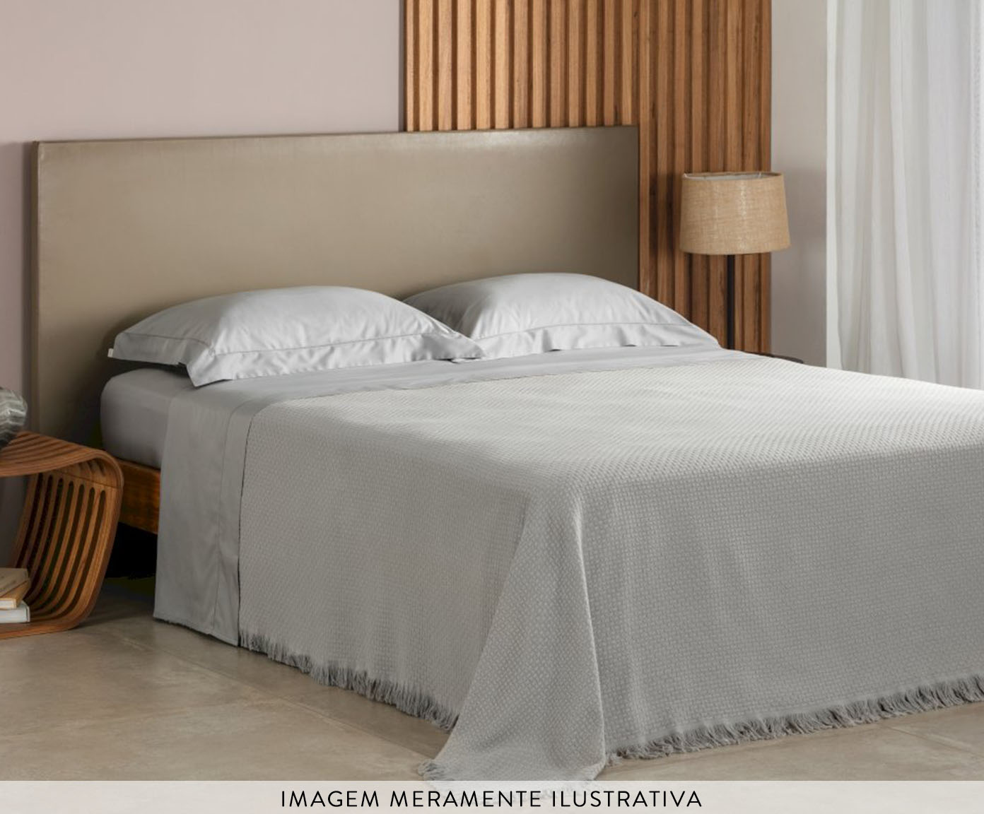 Colcha In Design Franja Cinza image number 4