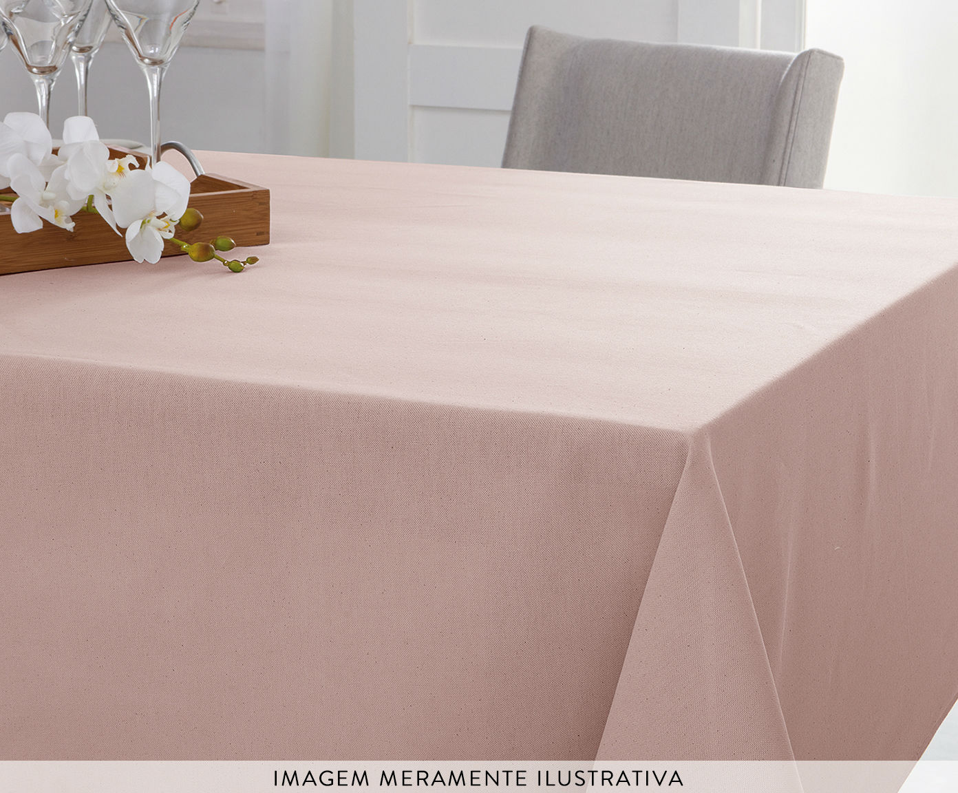 Toalha de Mesa Redonda Panam&aacute; Ros&ecirc; image number 1