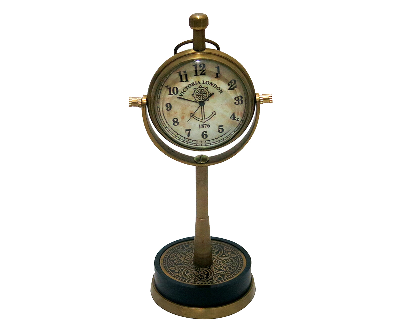 Rel&oacute;gio de Mesa em Metal Luiz - Bronze - image 0