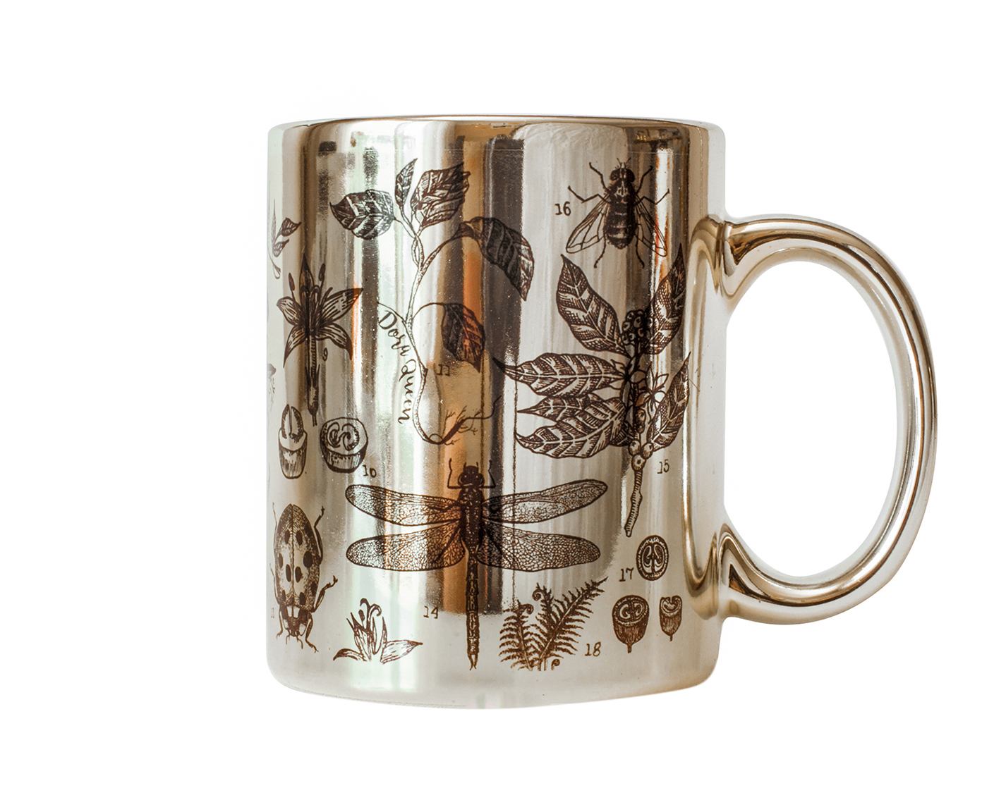 Caneca Crazy Plant Lady Dourada image number 2