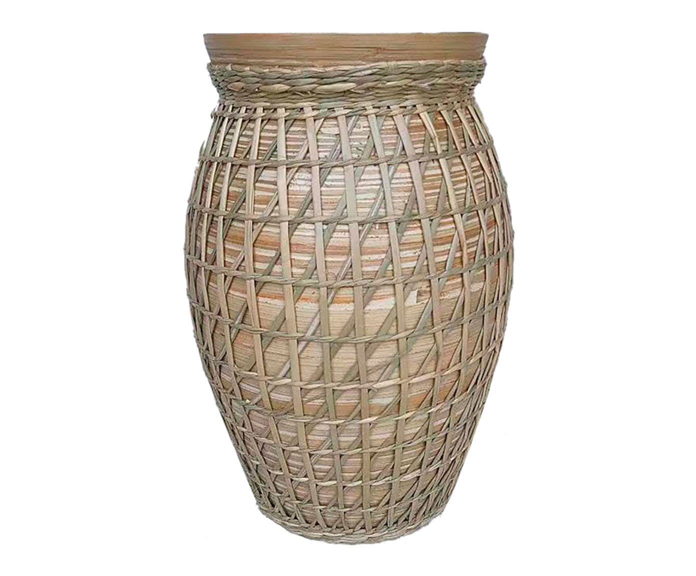Vaso em Bambu Tran&ccedil;ado Neni Natural - image 0