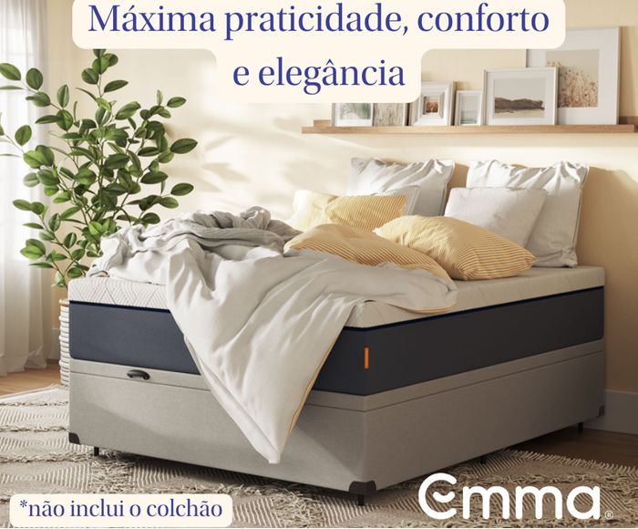Cama Ba&uacute; Emma + Colch&atilde;o Emma Original Cinza - Casal image number 6