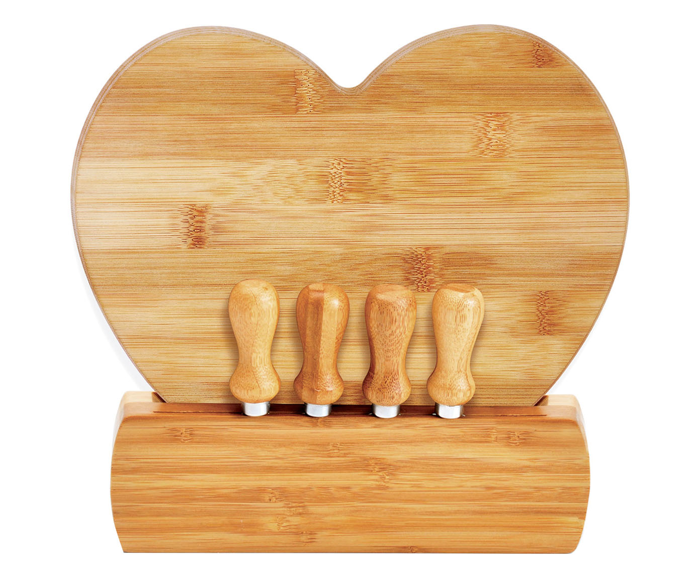 Jogo para Queijo em Inox E Bambu Bram'S Heart - image 1
