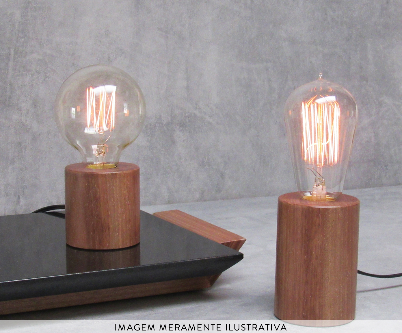 Jogo de Lumin&aacute;rias de Mesa Cordel Bivolt - image 1