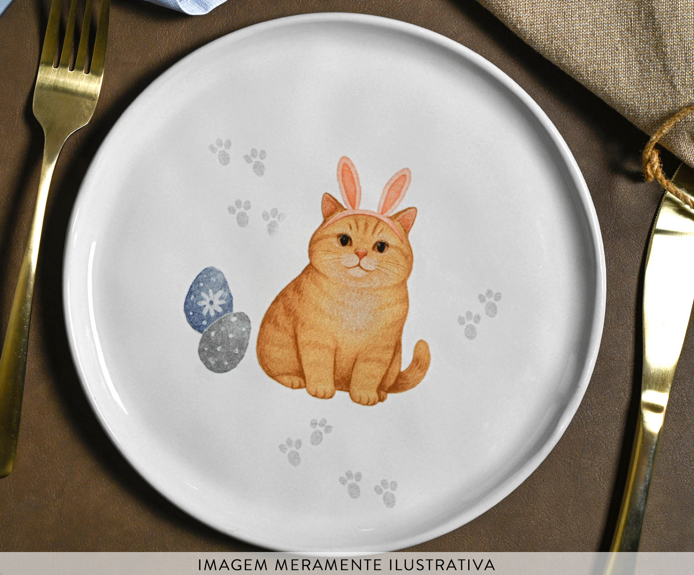 Jogo de Pratos para Sobremesa Bio Gatinhos image number 4