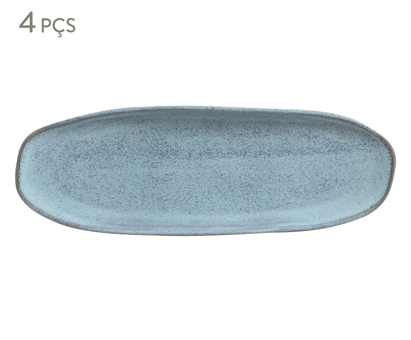 Jogo de Travessas Oval Rasa Org&acirc;nico Breeze Azul Claro - image 0