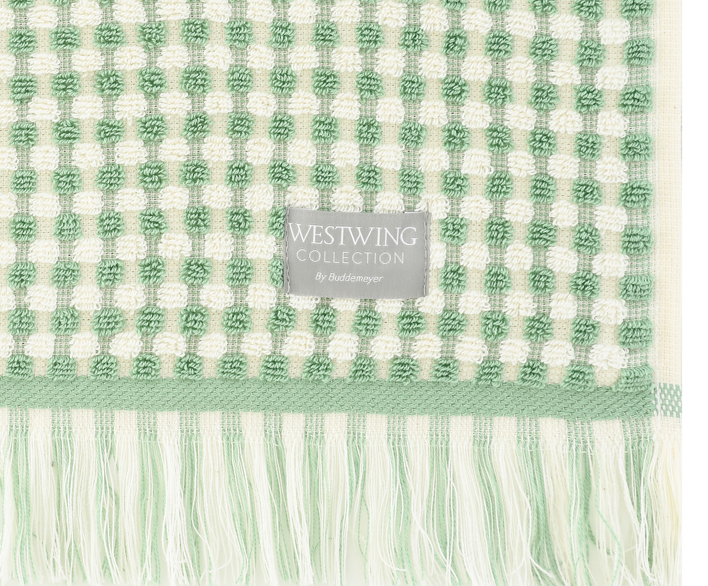 Toalha de Banho com Franja Loom Verde Menta image number 5