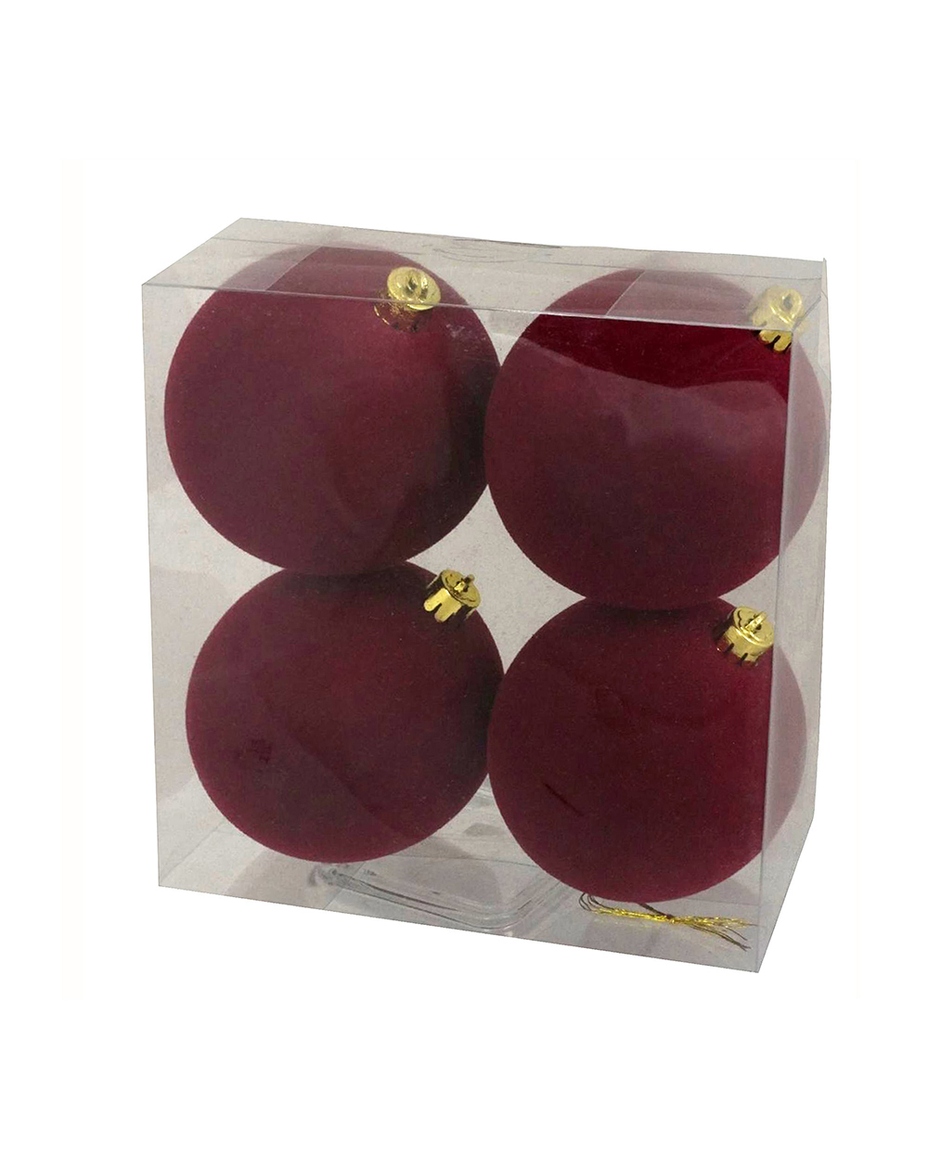 Jogo de Bolas Natalinas Basic Vinho Fosco image number 3