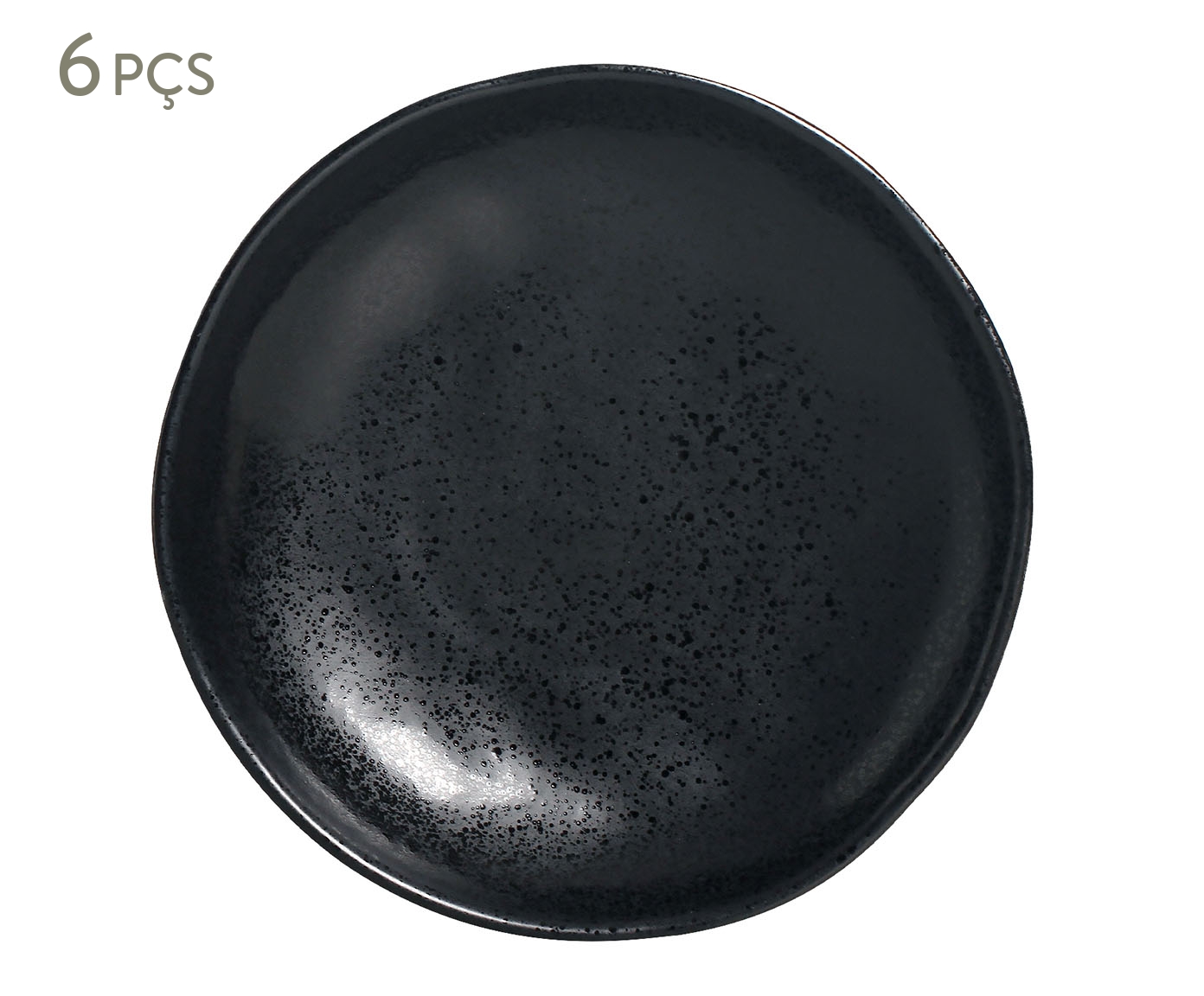 Jogo de Pratos Fundo Bio Eclipse Preto - 22,5cm - image 0