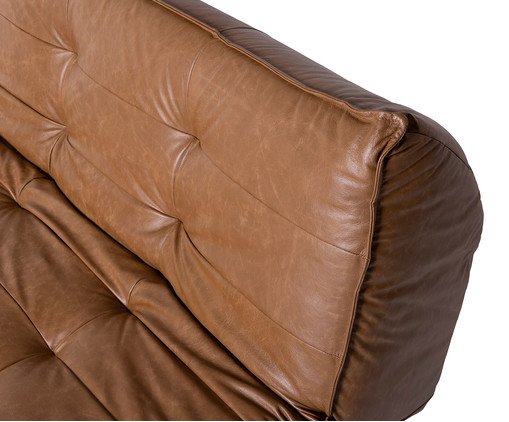 Sof&aacute; Cama Laise em Couro Caramelo image number 9