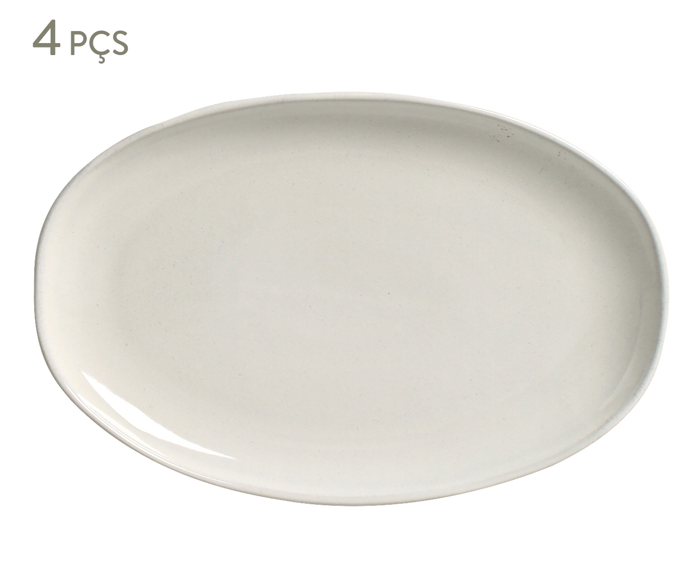 Jogo de Travessas Oval Org&acirc;nico Glam Branco image number 0