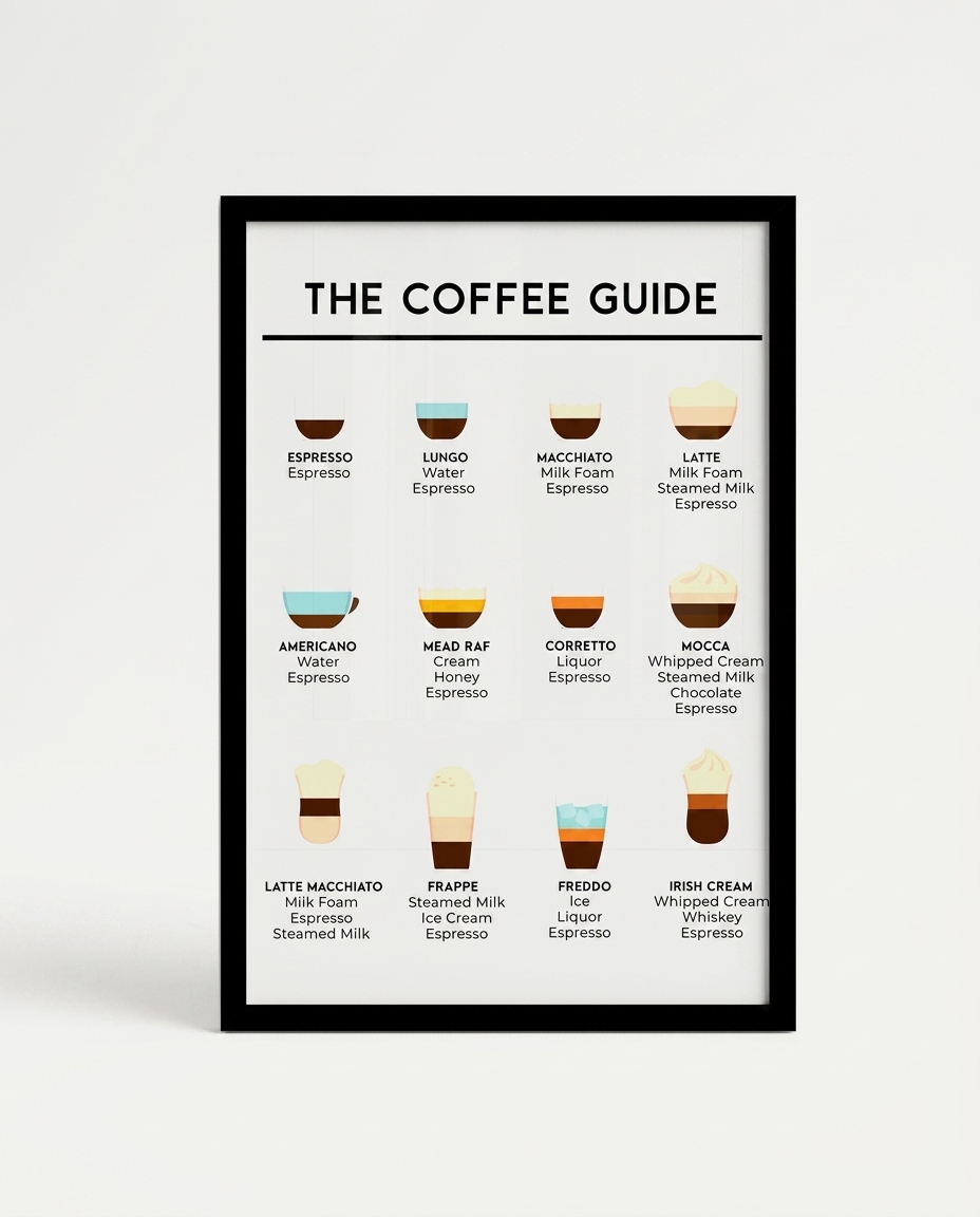 Quadro The Coffee Guide com Moldura Preta image number 3