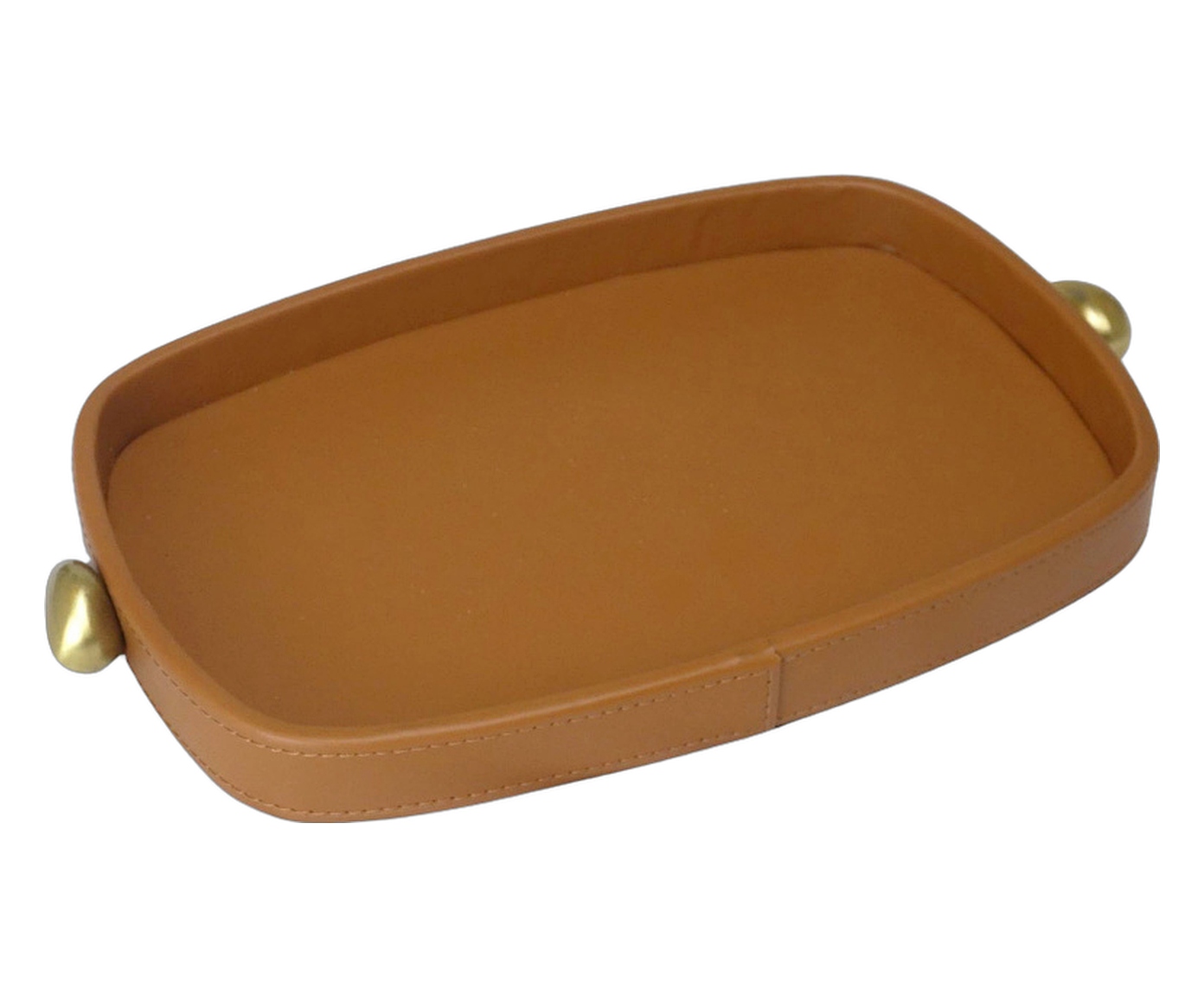 Bandeja Decorativa &Eacute;len Chocolate e Dourado image number 0