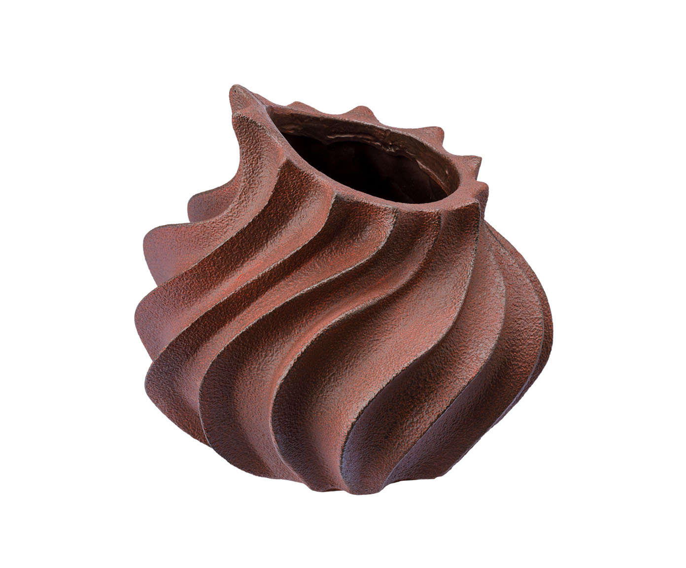 Vaso Cer&ecirc;mico Chamas Marrom image number 0