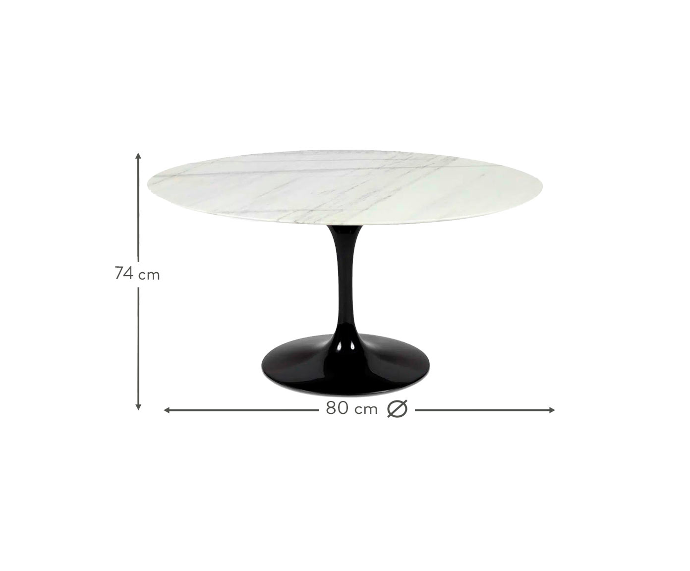 Mesa Saarinen Oval Espirito Santo Base Preta image number 5