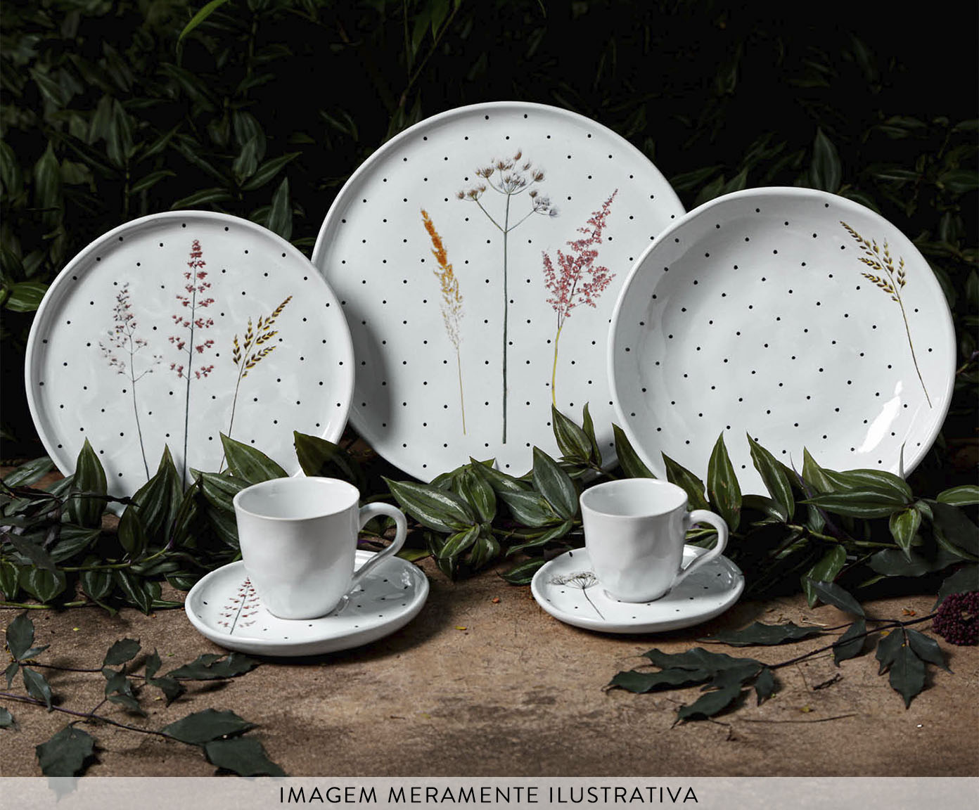 Jogo de Pratos Raso Bio Floralis image number 2