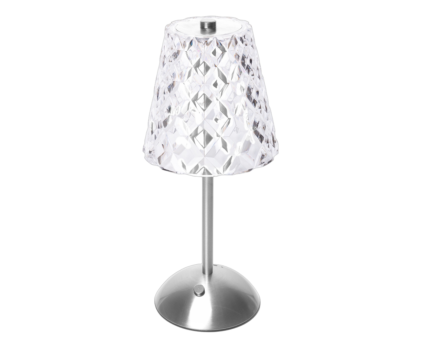 Lumin&aacute;ria de Mesa Recarreg&aacute;vel em Led Orion Prata Metal image number 1