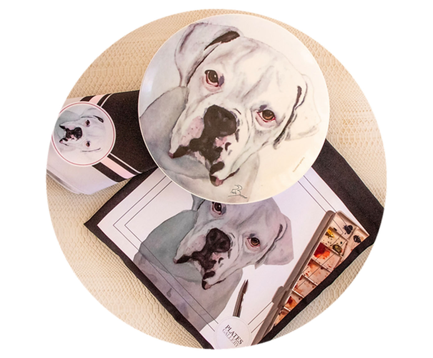 Prato de Porcelana Boxer Tobias Paula Brenner - image 1