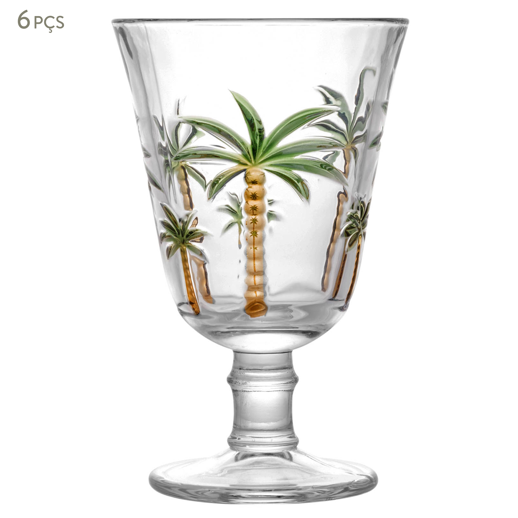 Jogo de Ta&ccedil;as Palm Hand Painting image number 0