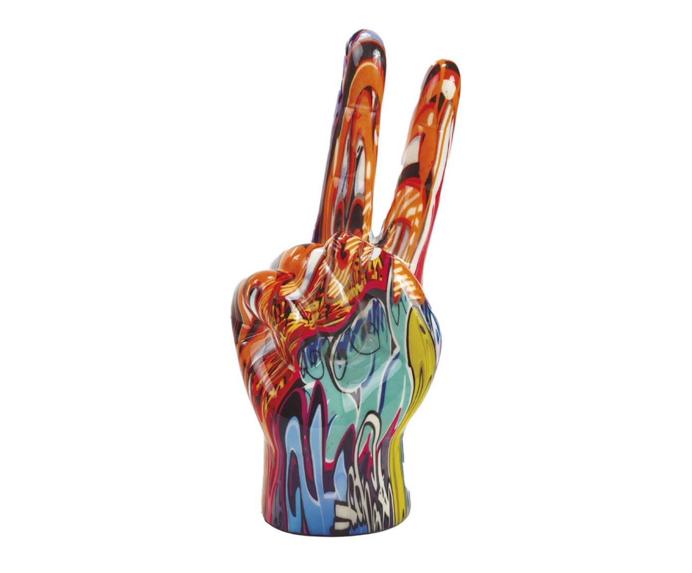 Enfeite Peace em Poliresina Colorido image number 0