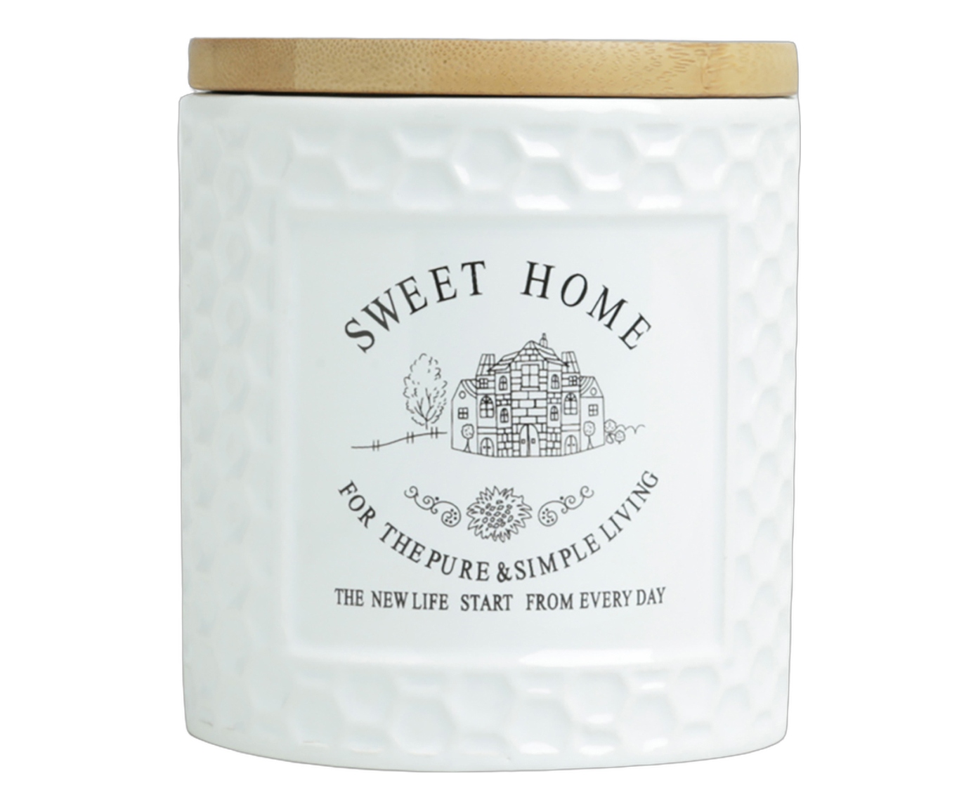Jogo de Potes em Cer&acirc;mica Sweet Home Branco image number 5