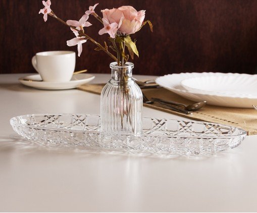 Travessa em Cristal Vichy Transparente image number 3