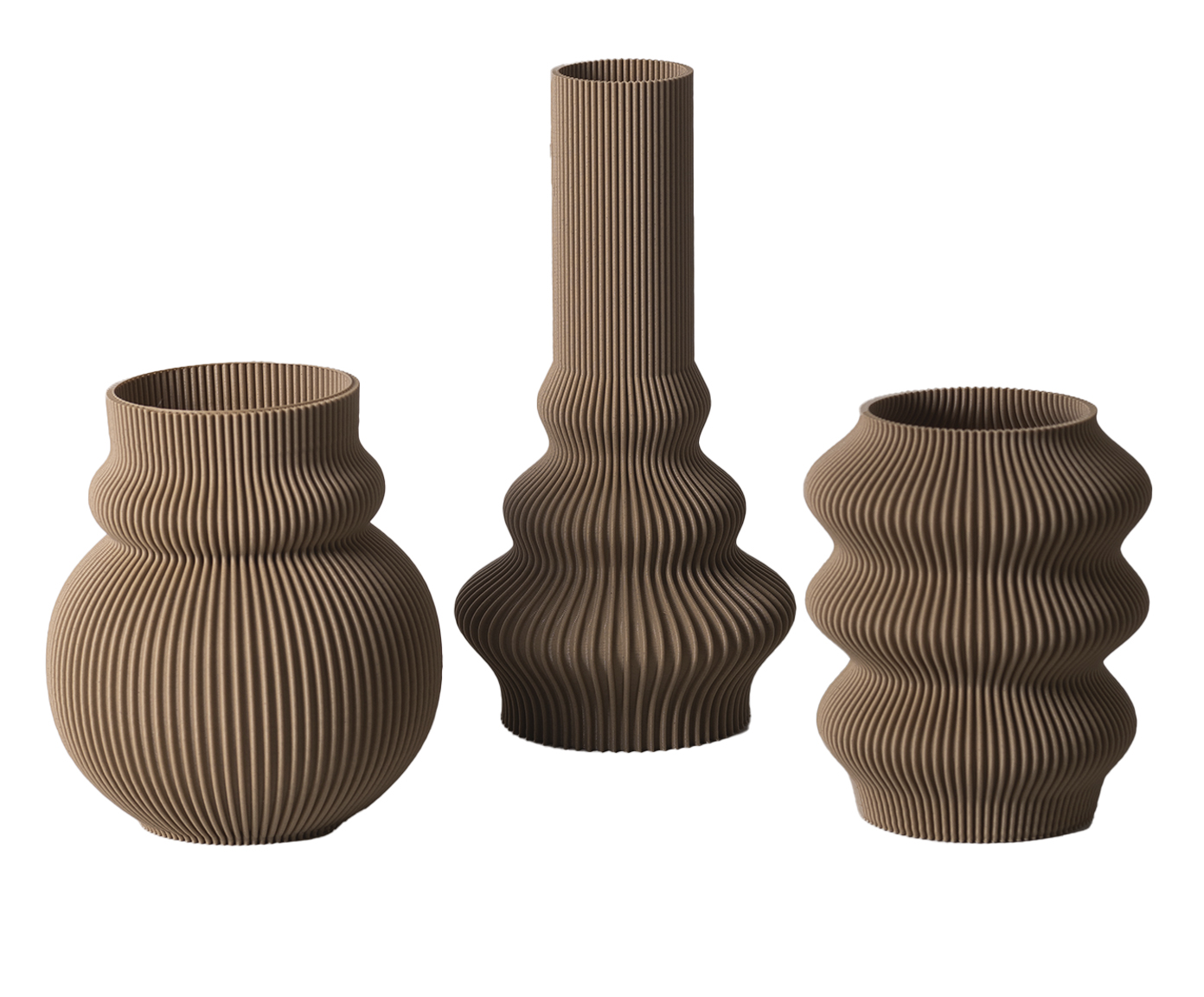 Trio de Vasos Alquimia Bege - image 0