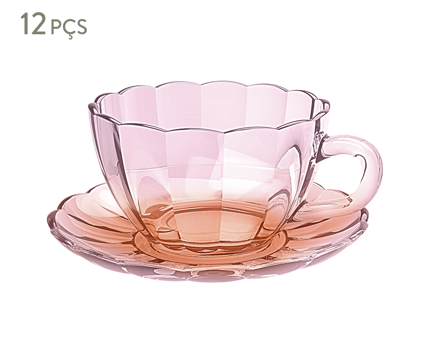 Jogo de X&iacute;caras para Caf&eacute; Peach Dupla Cor image number 0