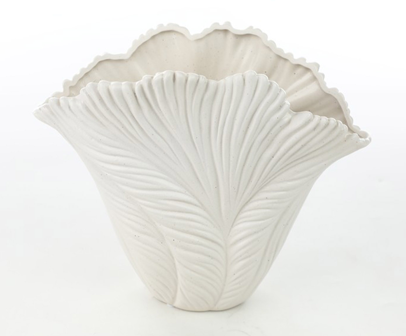 Vaso Decorativo Lily Branco Fosco image number 2