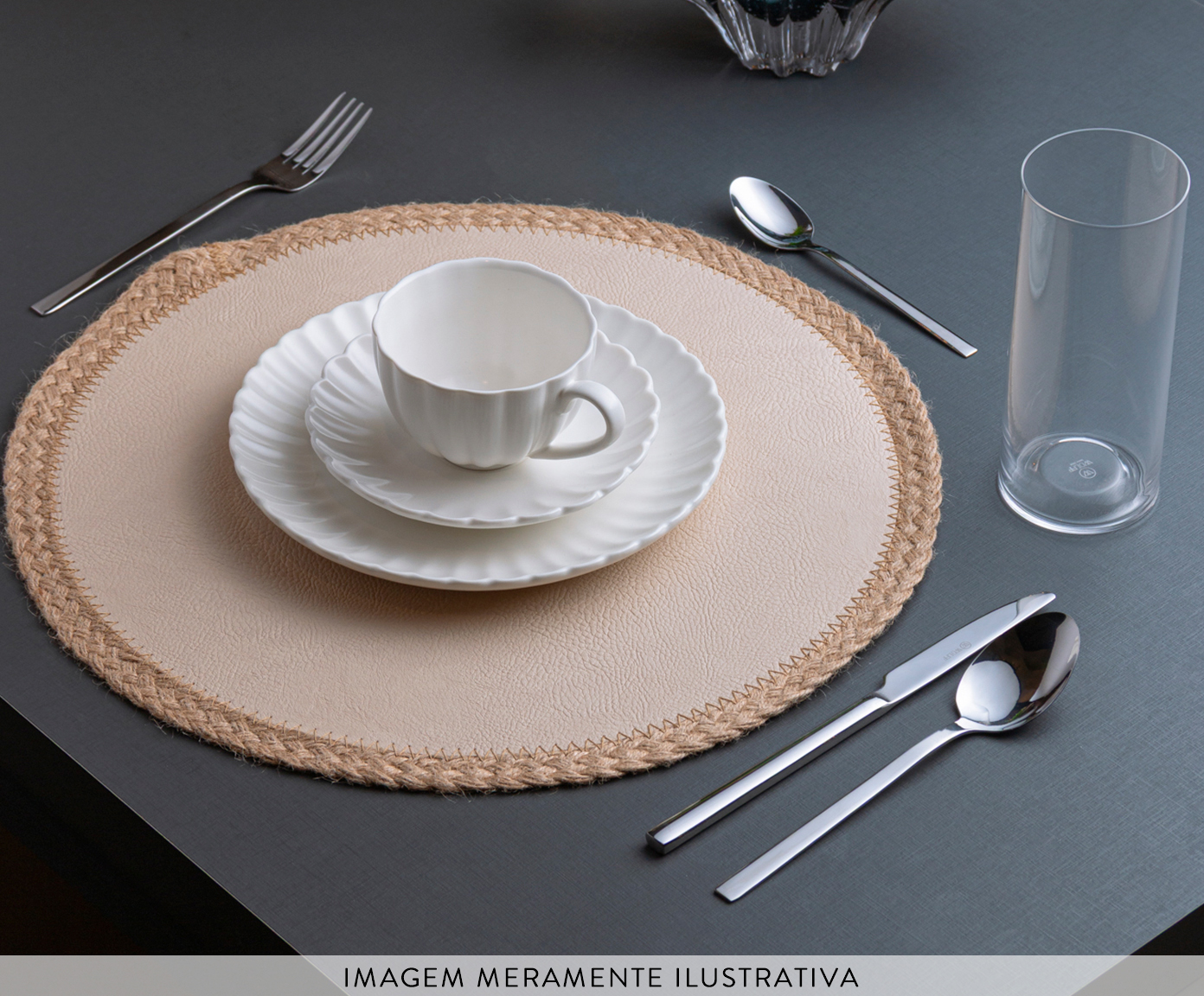 Lugar Americano com Borda Wolff Off-White image number 2