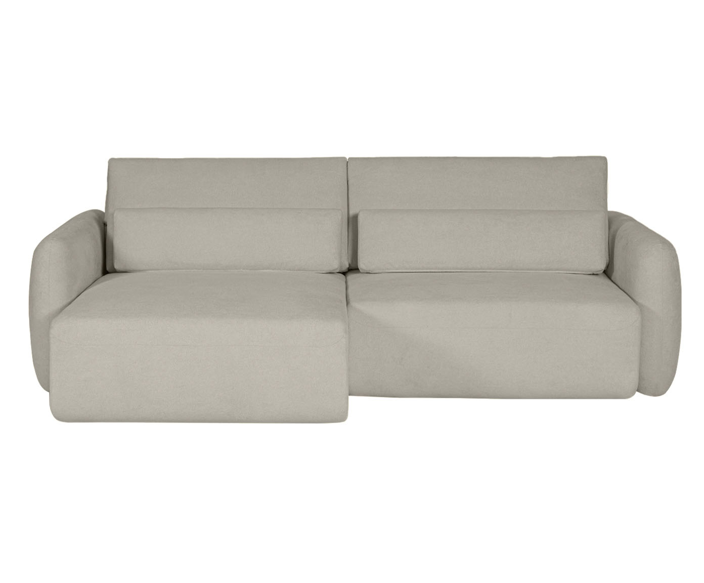 Sof&aacute; Retr&aacute;til Seno I em Boucle Aveludado Cinza - image 0