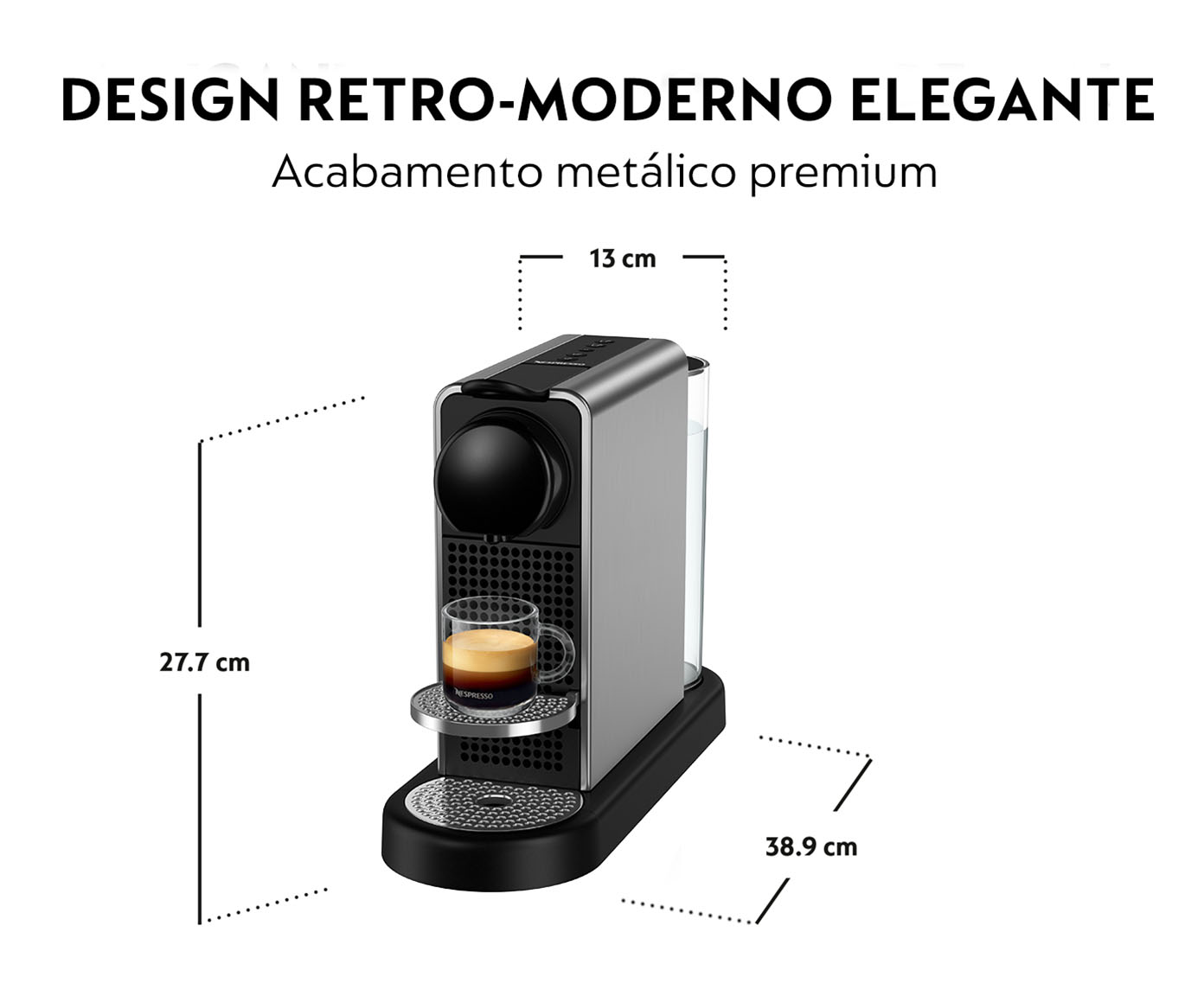 Cafeteira Nespresso Citiz Platinium Titanio - 110V image number 4