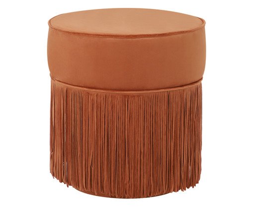 Puff Franja Simples - Vinho image number 0