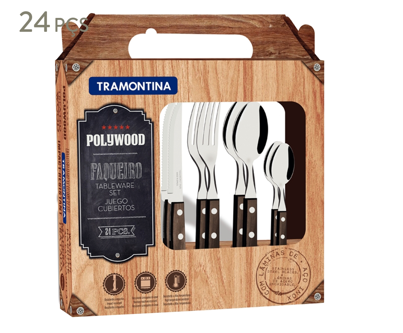 Faqueiro em Inox Polywood Cas - image 0