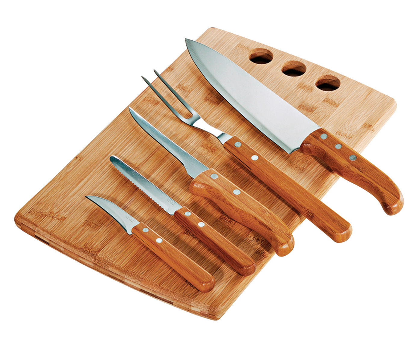 Jogo para Cozinha em Inox E Bambu Calif&oacute;rnia - image 0