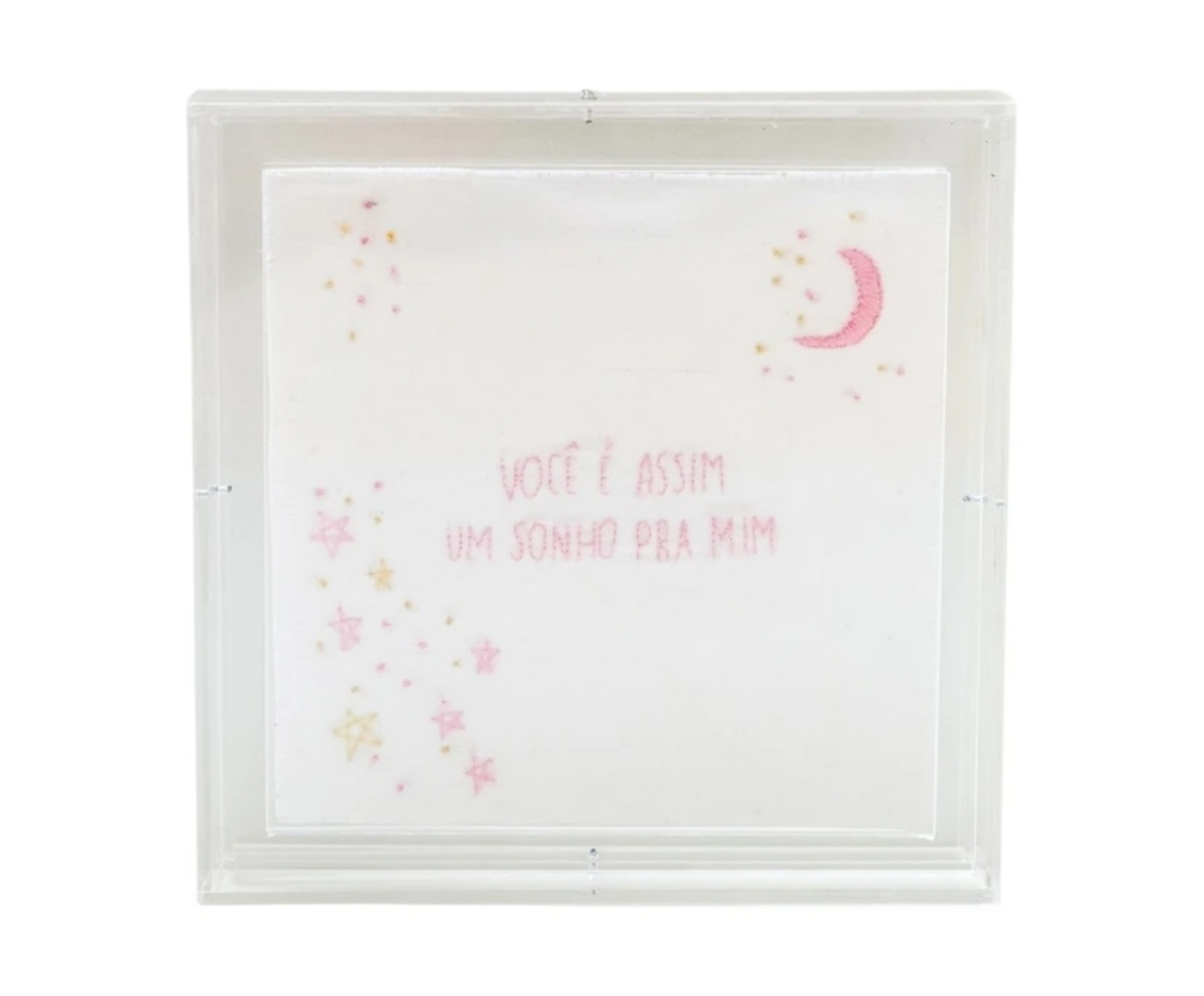 Quadro Caixa Acr&iacute;lico "Voc&ecirc; &eacute; Assim" - Rosa - image 0