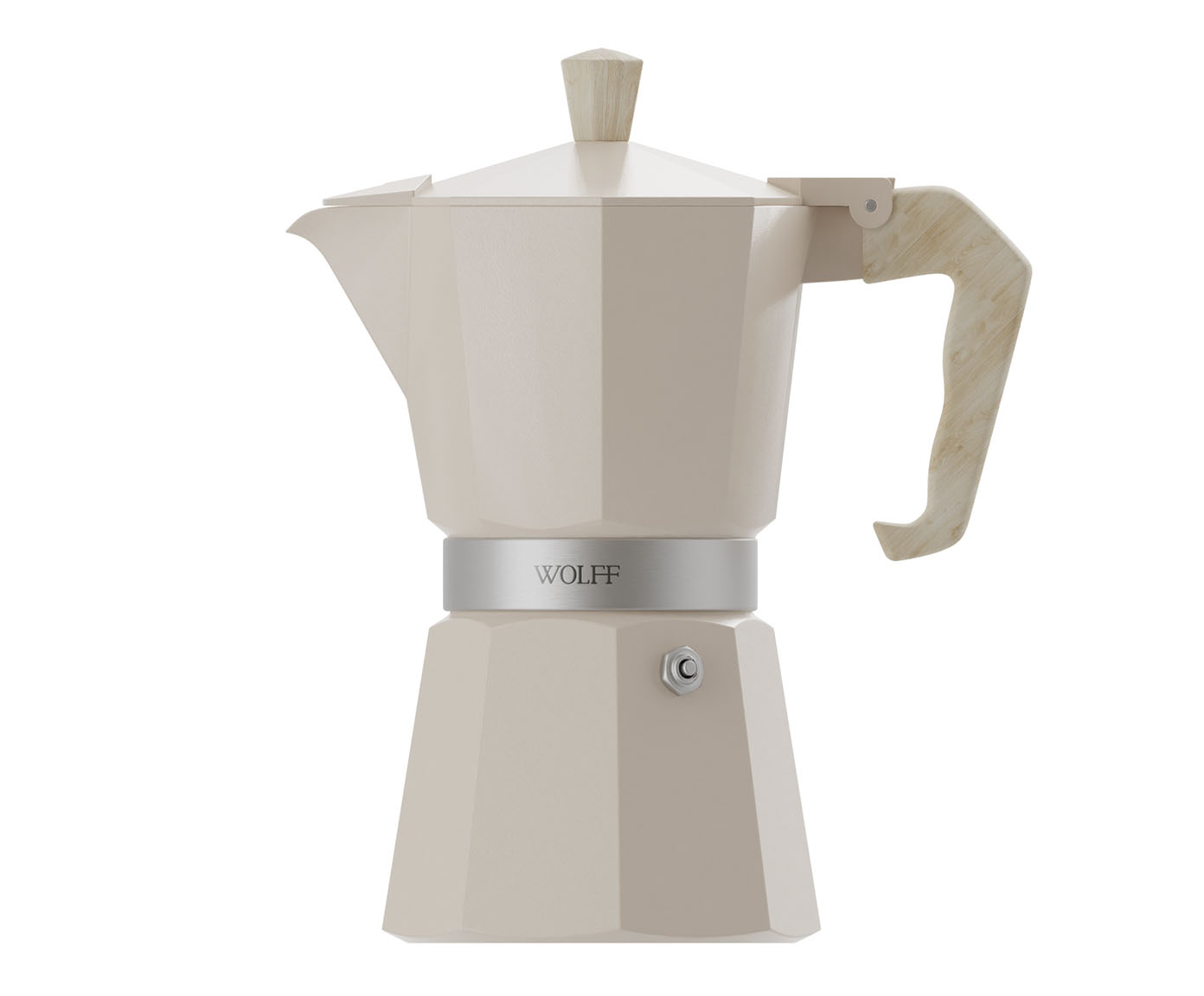 Cafeteira Italiana de Alum&iacute;nio Bege Fosca - image 0