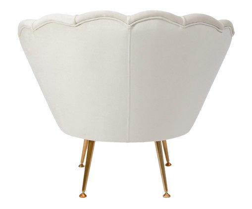 Poltrona em Veludo P&eacute;tala Off White image number 2