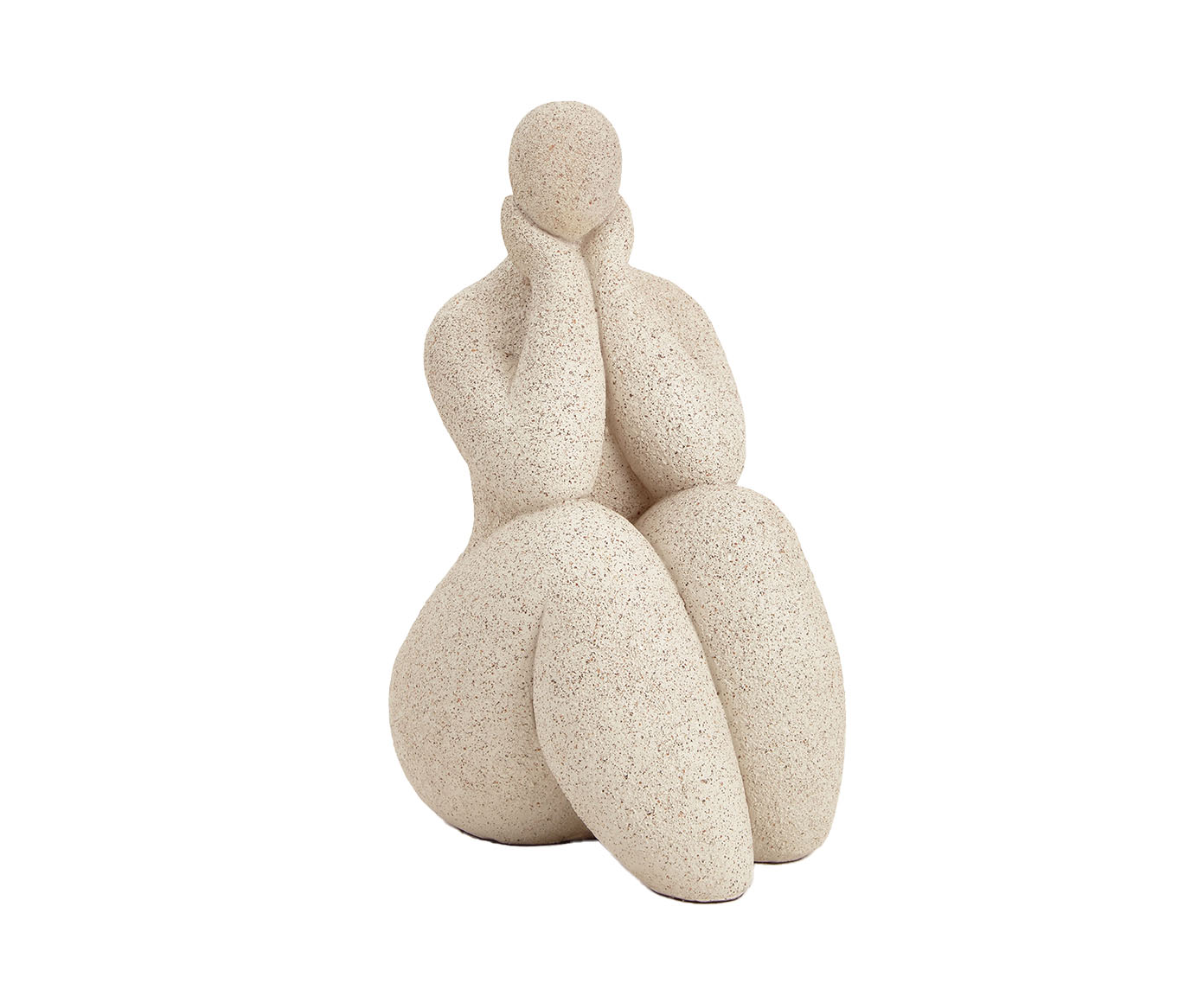 Adorno Decorativo Mulher Posing Bege - image 0