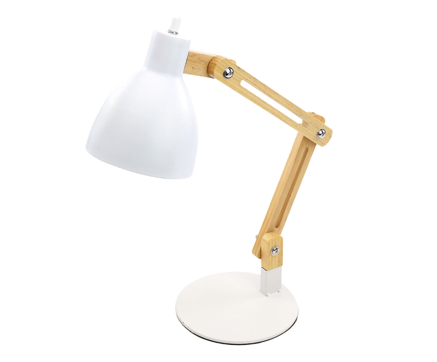 Abajur de Mesa em A&ccedil;o Bivolt Branco - image 0
